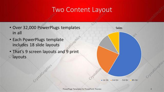 Two Content presentation slide layout