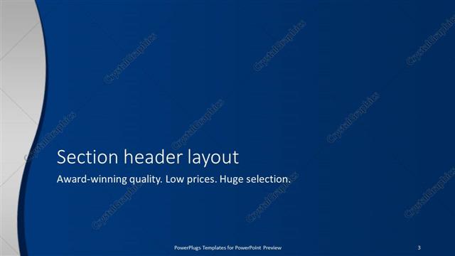 Section Header presentation slide layout