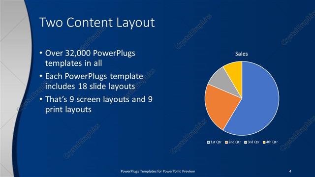 Two Content presentation slide layout