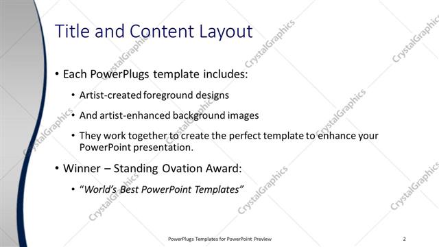 Title and Content presentation slide layout
