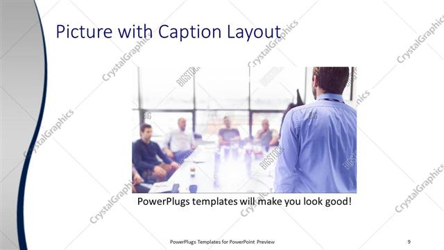 Picture with Caption presentation slide layout