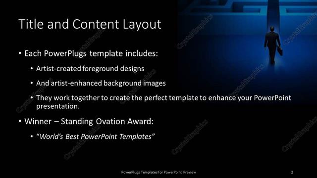 Title and Content presentation slide layout