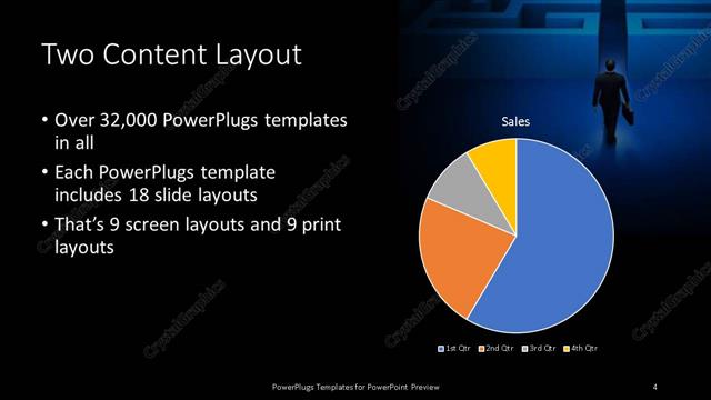 Two Content presentation slide layout