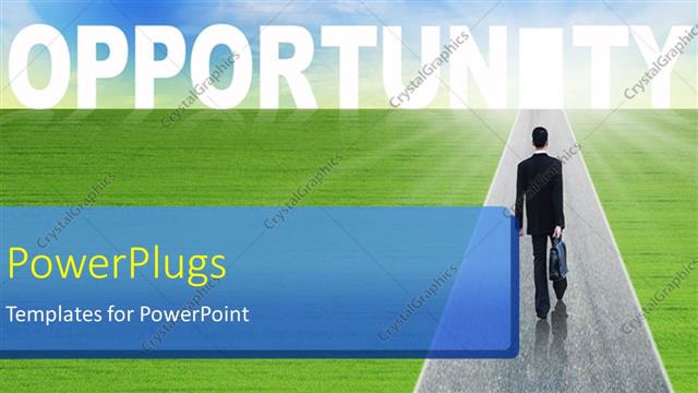  Presentation with opportunity - A professional walking on the road with greenery in the background