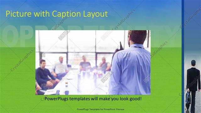 Picture with Caption presentation slide layout