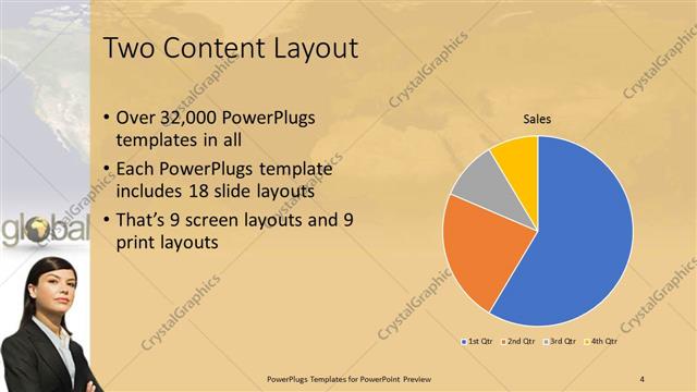 Two Content presentation slide layout
