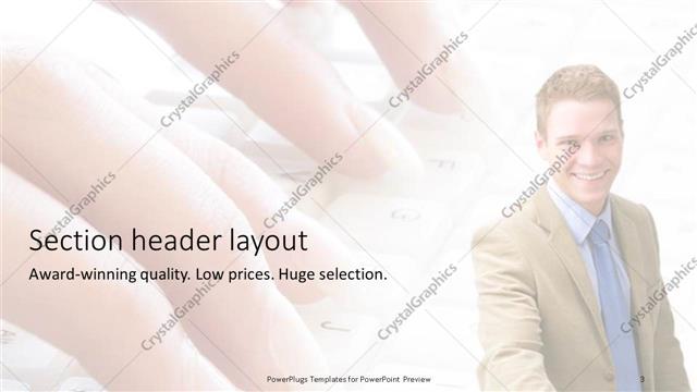 Section Header presentation slide layout