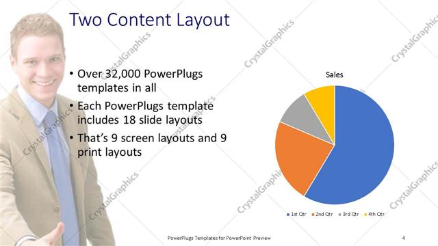 Two Content presentation slide layout