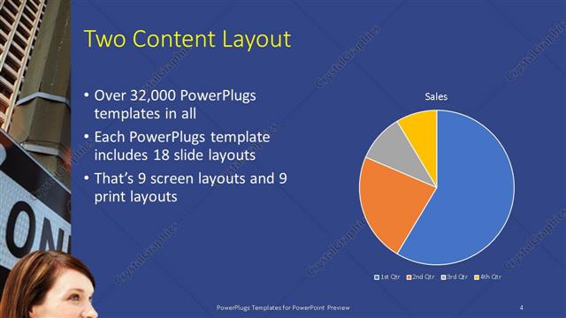 Two Content presentation slide layout
