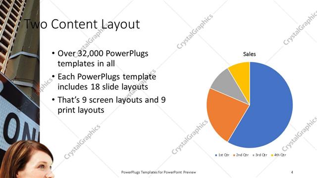 Two Content presentation slide layout