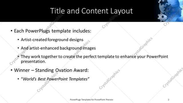 Title and Content presentation slide layout