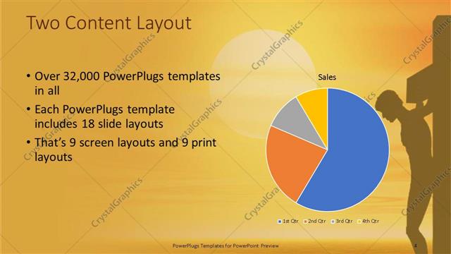 Two Content presentation slide layout