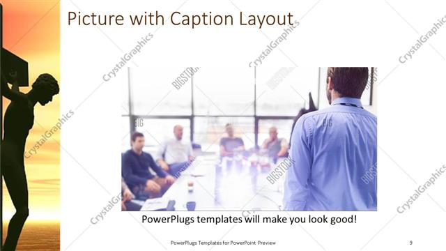 Picture with Caption presentation slide layout