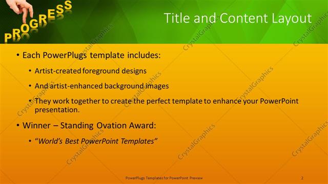 Title and Content presentation slide layout