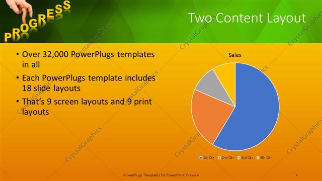 Two Content presentation slide layout