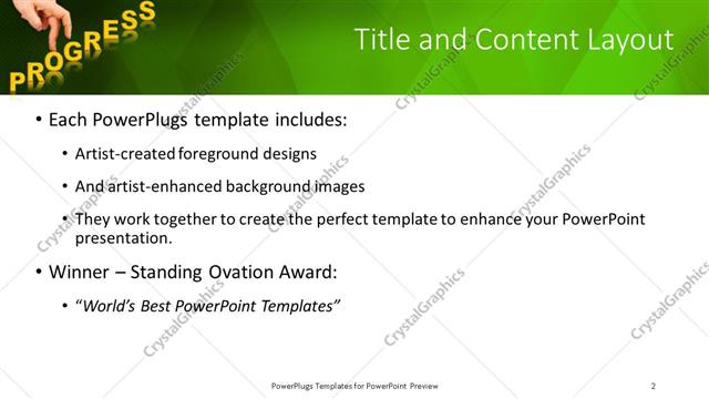Title and Content presentation slide layout