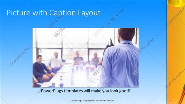 Picture with Caption presentation slide layout