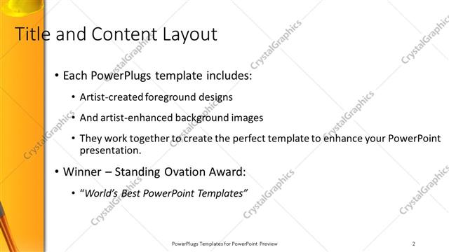 Title and Content presentation slide layout