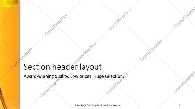 Section Header presentation slide layout