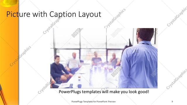 Picture with Caption presentation slide layout
