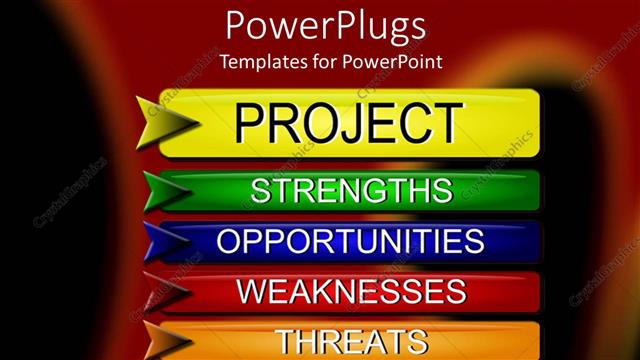  Presentation with project - Project Solutions with SWOT analysis buttons