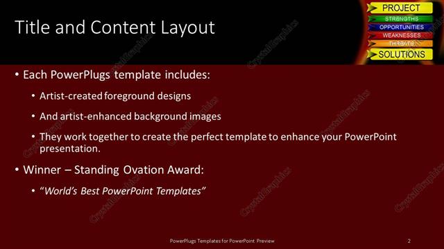 Title and Content presentation slide layout