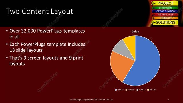 Two Content presentation slide layout