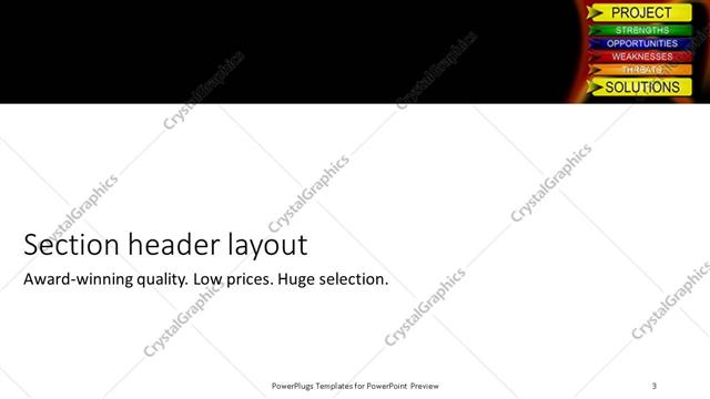 Section Header presentation slide layout