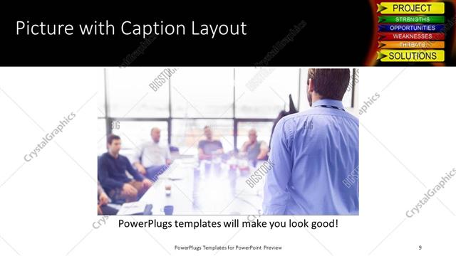 Picture with Caption presentation slide layout