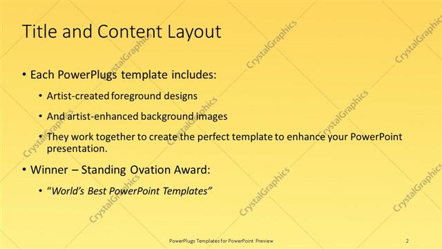 Title and Content presentation slide layout