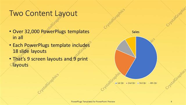 Two Content presentation slide layout