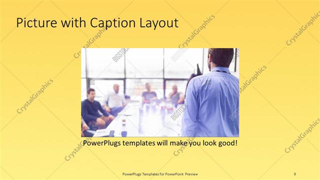 Picture with Caption presentation slide layout