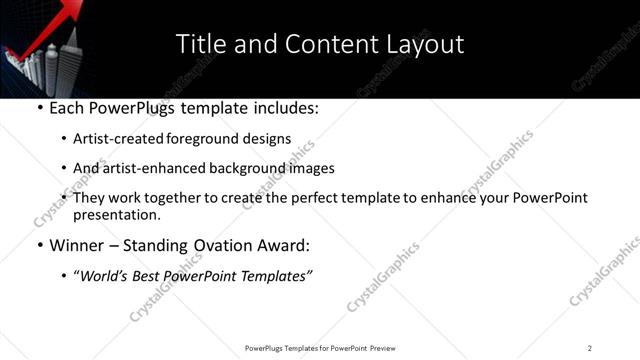 Title and Content presentation slide layout