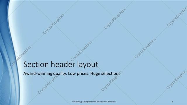 Section Header presentation slide layout