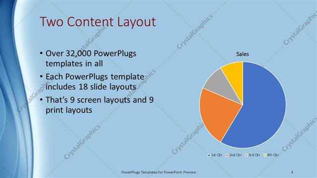 Two Content presentation slide layout
