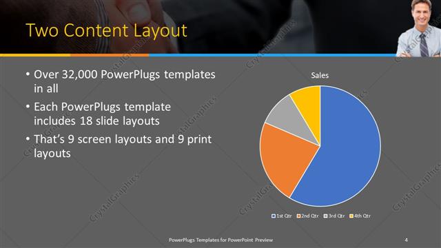 Two Content presentation slide layout