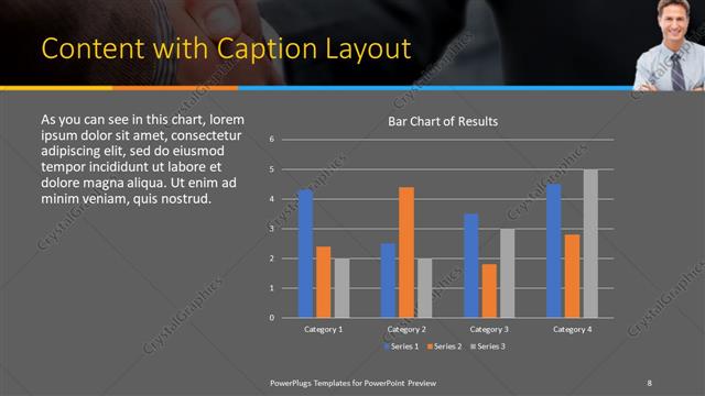 Content with Caption presentation slide layout