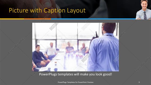 Picture with Caption presentation slide layout