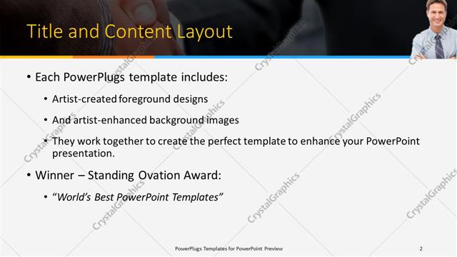 Title and Content presentation slide layout