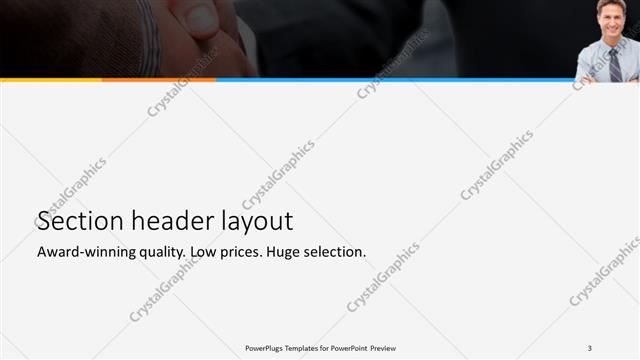 Section Header presentation slide layout
