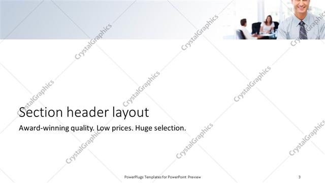 Section Header presentation slide layout