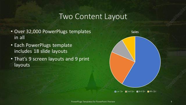 Two Content presentation slide layout