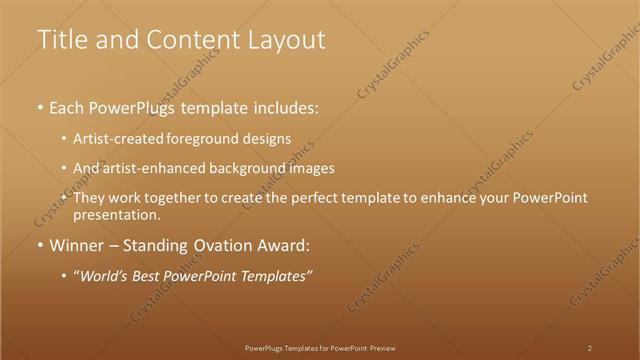 Title and Content presentation slide layout