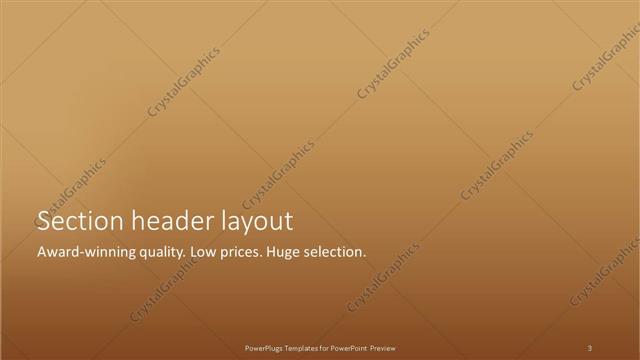 Section Header presentation slide layout