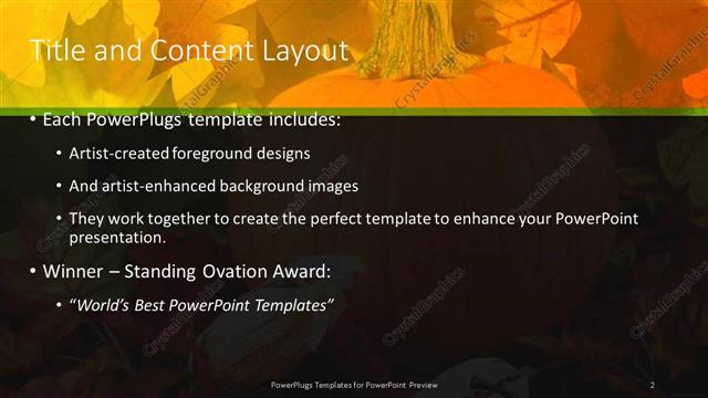 Title and Content presentation slide layout