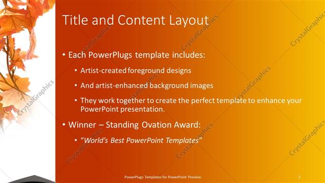 Title and Content presentation slide layout