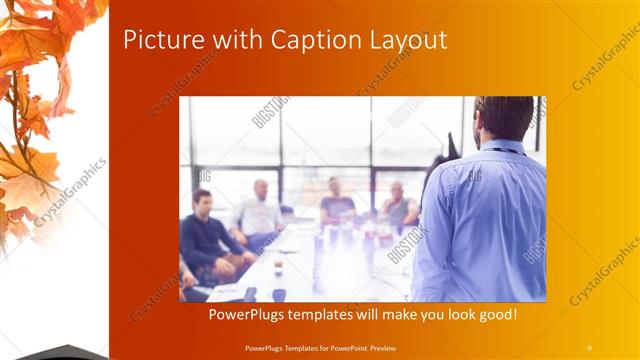 Picture with Caption presentation slide layout