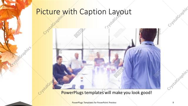 Picture with Caption presentation slide layout