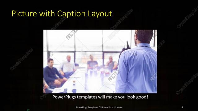 Picture with Caption presentation slide layout