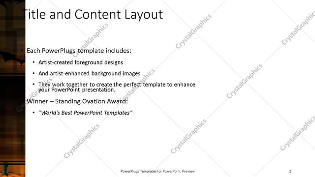Title and Content presentation slide layout